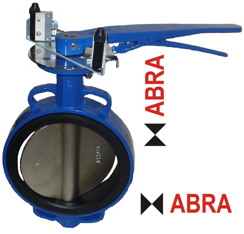 Затвор дисковый поворотный ABRA-BUV DN32-600 PN16 (DN32-300 PN16/10) с концевыми выключателями для сигнализации о положении затвора (открыто или закрыто) межфланцевый или фланцевый 