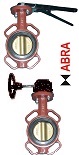Затвор дисковый поворотный ABRA-BUV-VF DN32-600 PN16 (DN32-300 PN16/10) GG25 / C958 / NBR - шток дуплексная SS2205 межфланцевый с рукояткой или редуктором. Серия 843