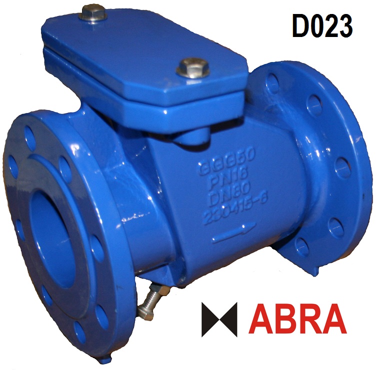 Обратный клапан фланцевый поворотный (с шаром, шаровый). Код серии ABRA-D-022-NBR. 