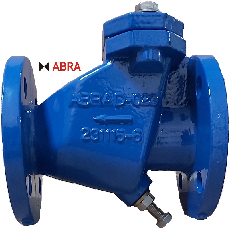 Обратный клапан поворотный фланцевый для канализации под давлением и других применений DN50-500 PN10/16. ABRA-D023-NBR. DIN3202-F6. Канализационные обратные клапаны поворотные. Swing check valve. 