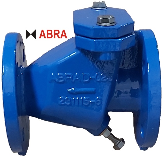 Обратный клапан поворотный фланцевый для канализации под давлением и других применений DN50-500 PN10/16. ABRA-D023-NBR. DIN3202-F6. Канализационные обратные клапаны поворотные. Swing check valve. 